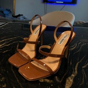 SELLING FOR CHARITY | Steve Madden Gracey Strappy Heel in the color Cognac.
